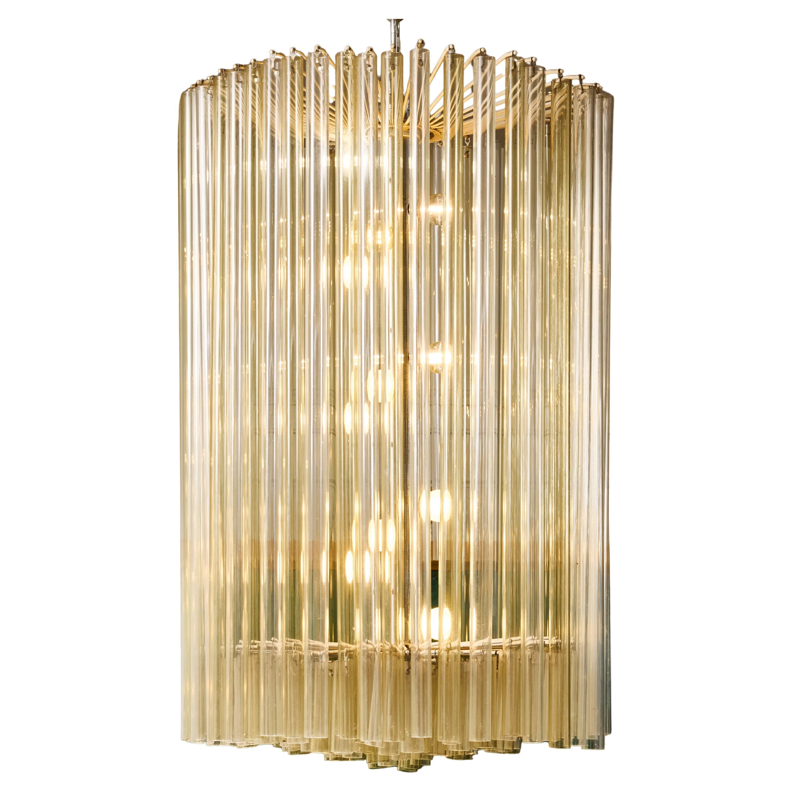 Vintage Bi-color Venini Murano Glass Chandelier