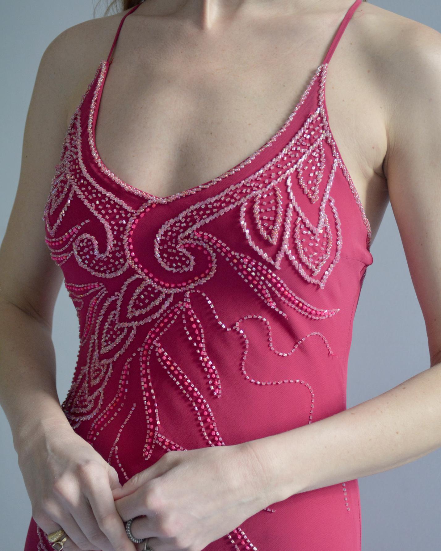 This vintage beaded gown was made in the 90s and reminds me exactly of the dresses John Galliano was doing in the 90s through the early 2000s, both at Christian Dior and at his eponymous label. He often referenced vintage dresses from the 1930s, and