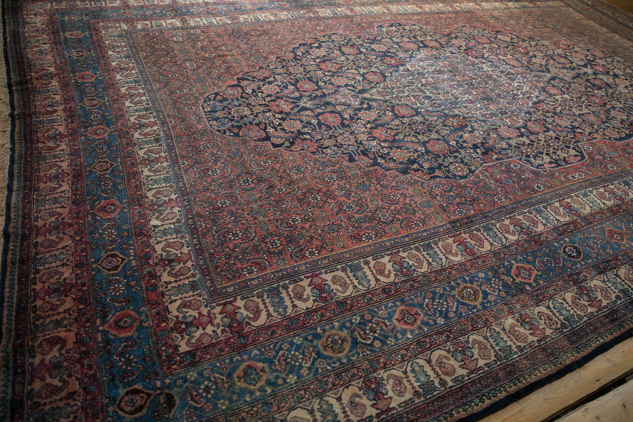 Hand-Knotted Vintage Bibikabad Carpet For Sale