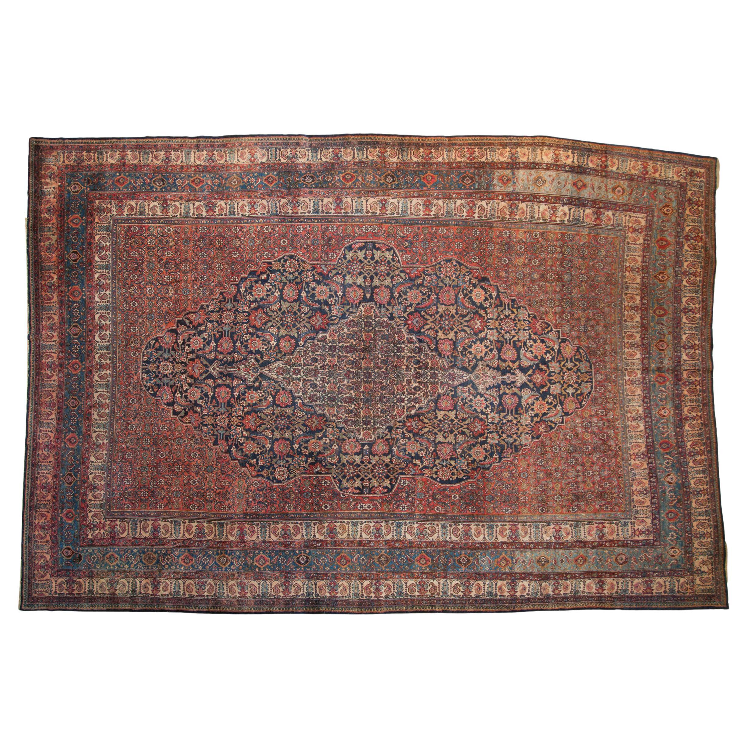 Vintage Bibikabad Carpet For Sale