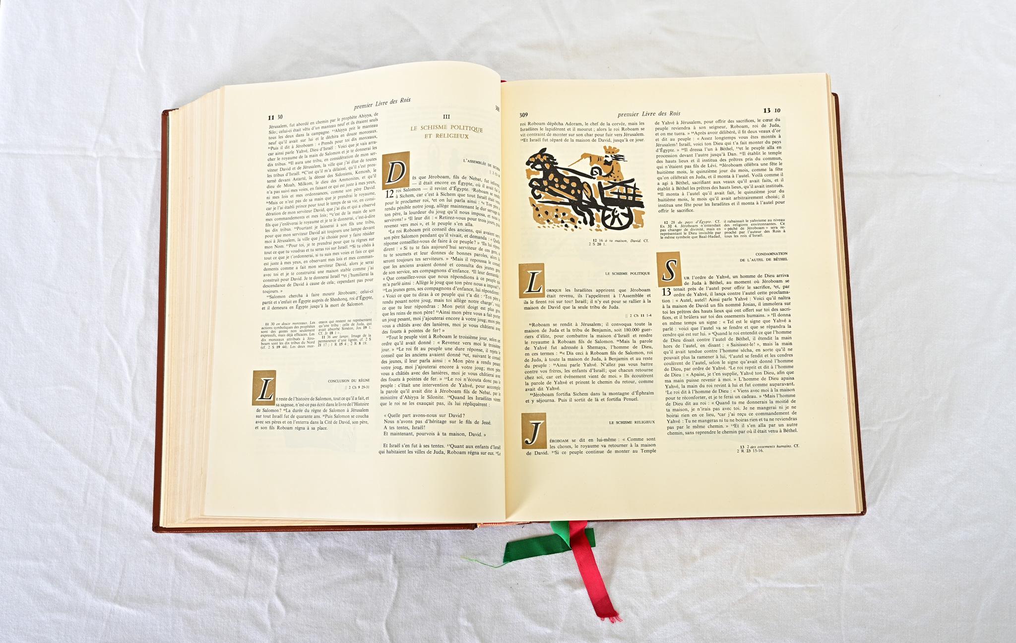 Cuir Bible vintage illustrée par Endre Balint 1966 en vente