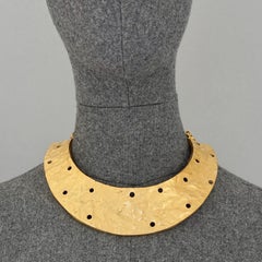 Vintage BICHE DE BERE Punched Hole Limited Edition Wide Collar Choker