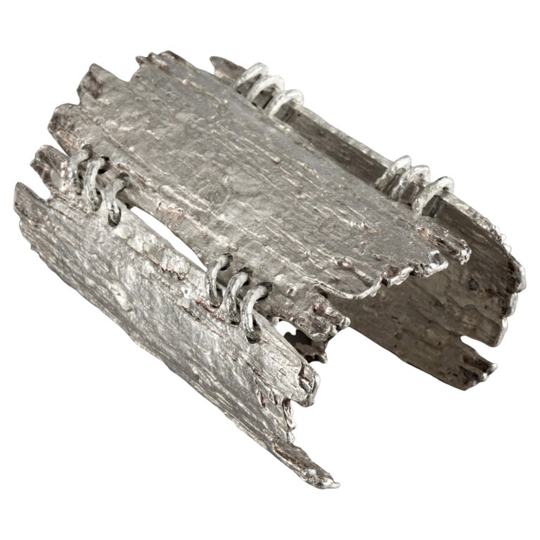 Bracelet Vintage "Biche De Bere" Paris - Style Moderniste Argent, Bijou De Couture Français