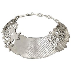 Vintage BICHE DE BERE Wide Modernist Statement Choker Necklace