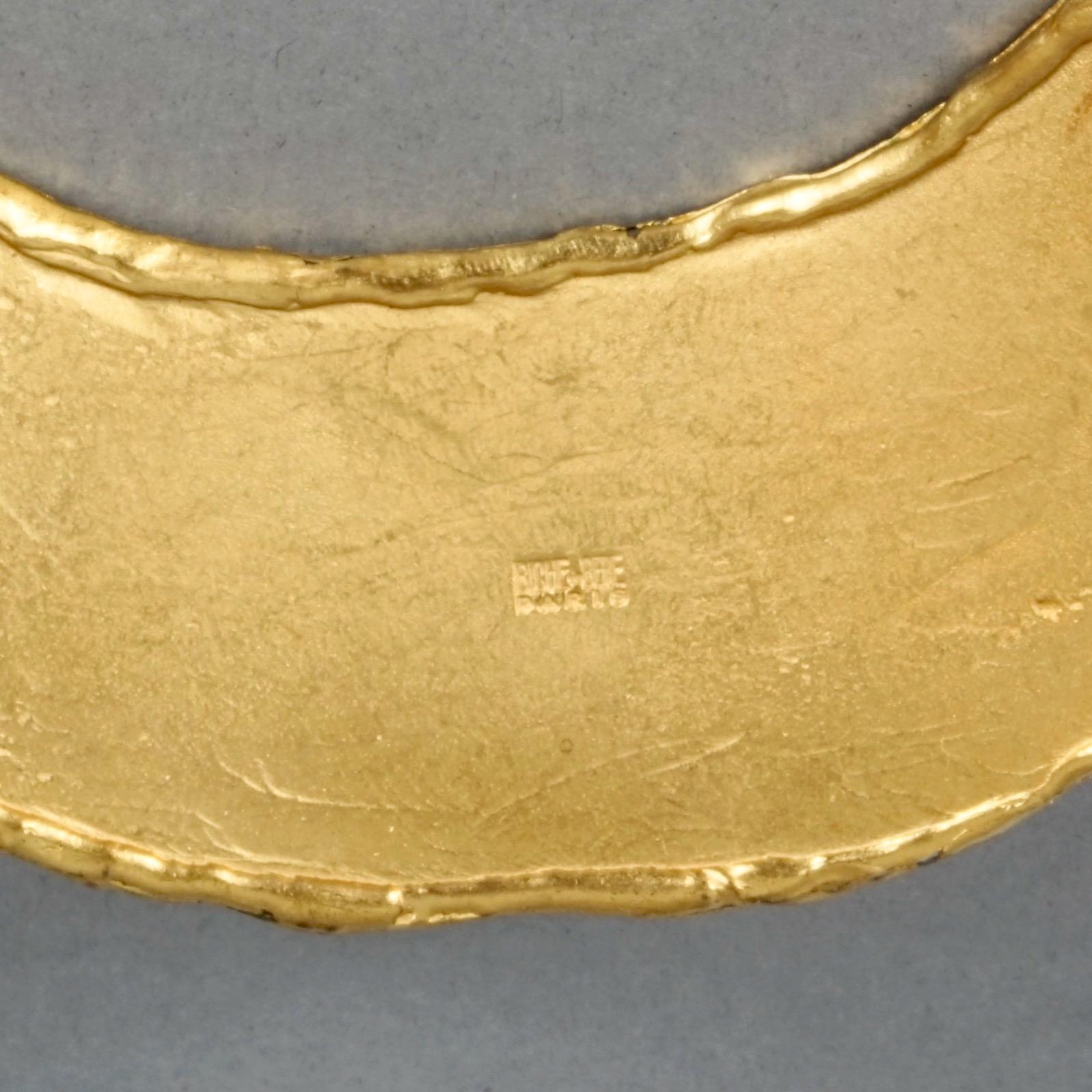 Vintage BICHE DE BERE Wide Textured Collar Choker Necklace For Sale 4