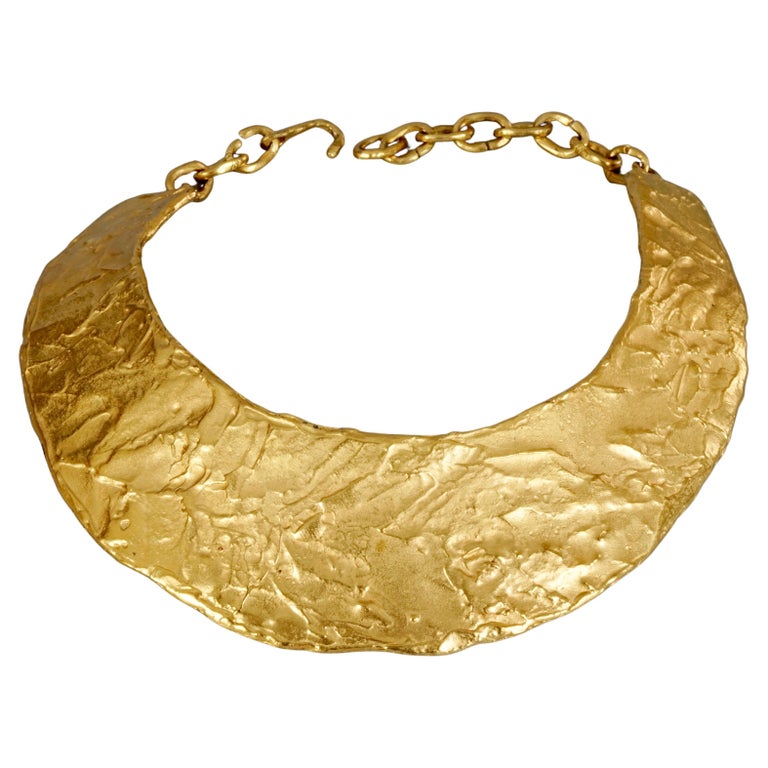 Collier Ras De Cou (collier Choker) Vintage Doré De La Créatrice Française Biche De Bere Paris - Occasion