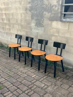 Vintage bicolor Esszimmerstühle Italienisches Design von Vico Magistretti für Schiffini