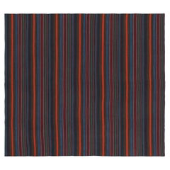 Vintage Bidjar Persian Jajim Kilim with Multicolor Stripes