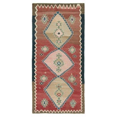 Kilim persiano vintage Bidjar rosso con medaglioni