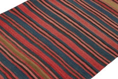 Vintage Bidjar Persian Kilim in Red with Multicolor Stripes