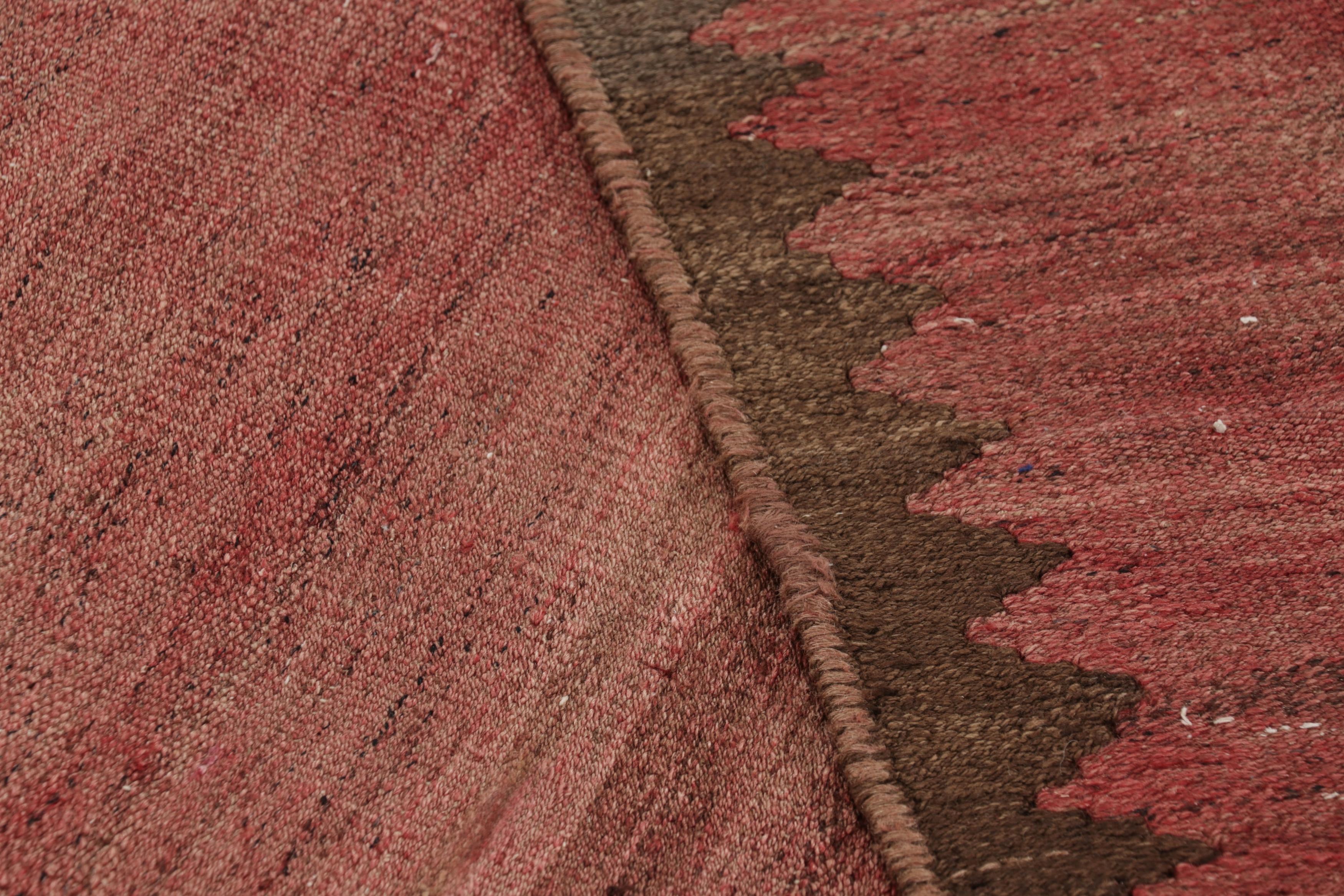 Vintage Bidjar Persian Kilim, Solid Rug in Pink and Brown Tones - Rug & Kilim (Wolle) im Angebot