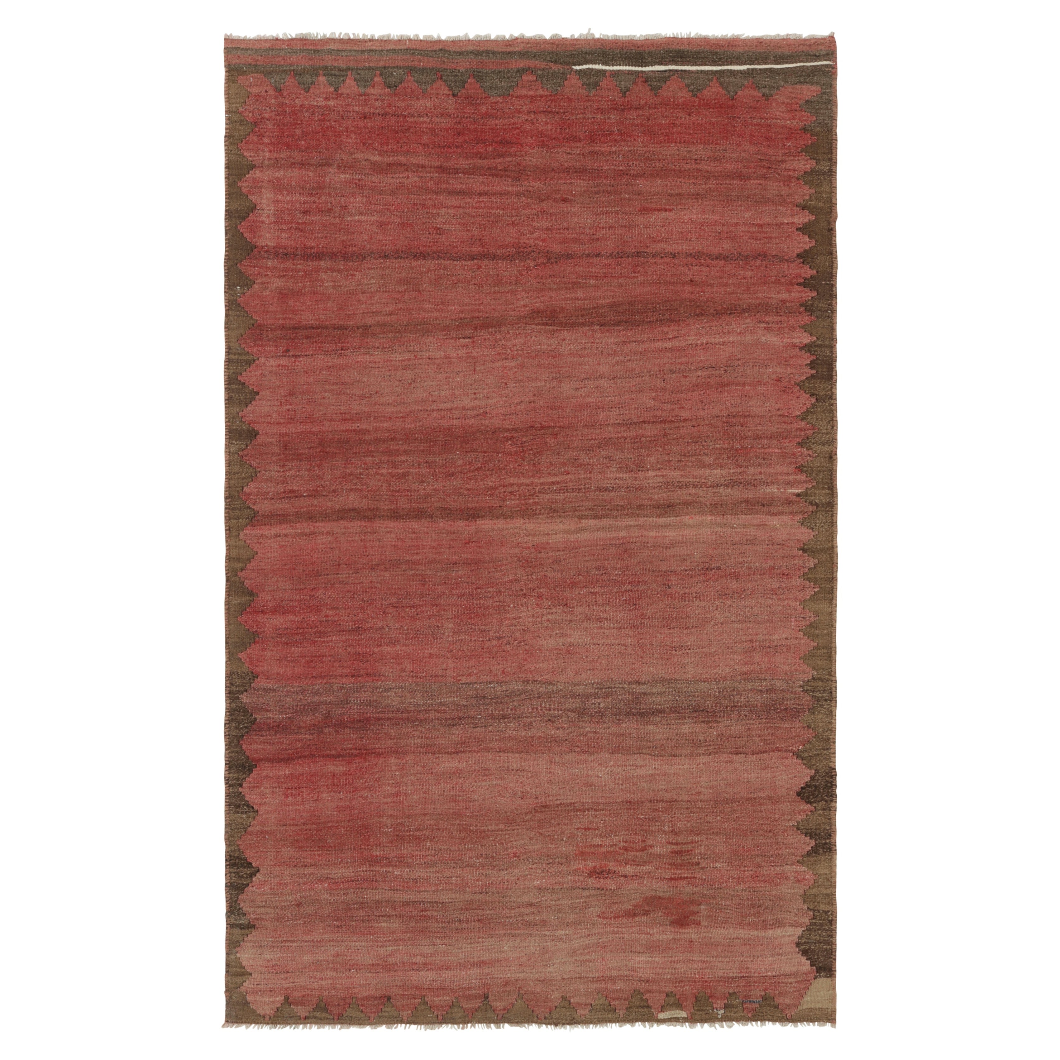 Vintage Bidjar Persian Kilim, Solid Rug in Pink and Brown Tones - Rug & Kilim im Angebot