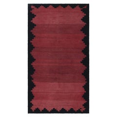 Vintage Bidjar Persian Kilim, tapis solide dans les tons rouges et roses - Rug & Kilim