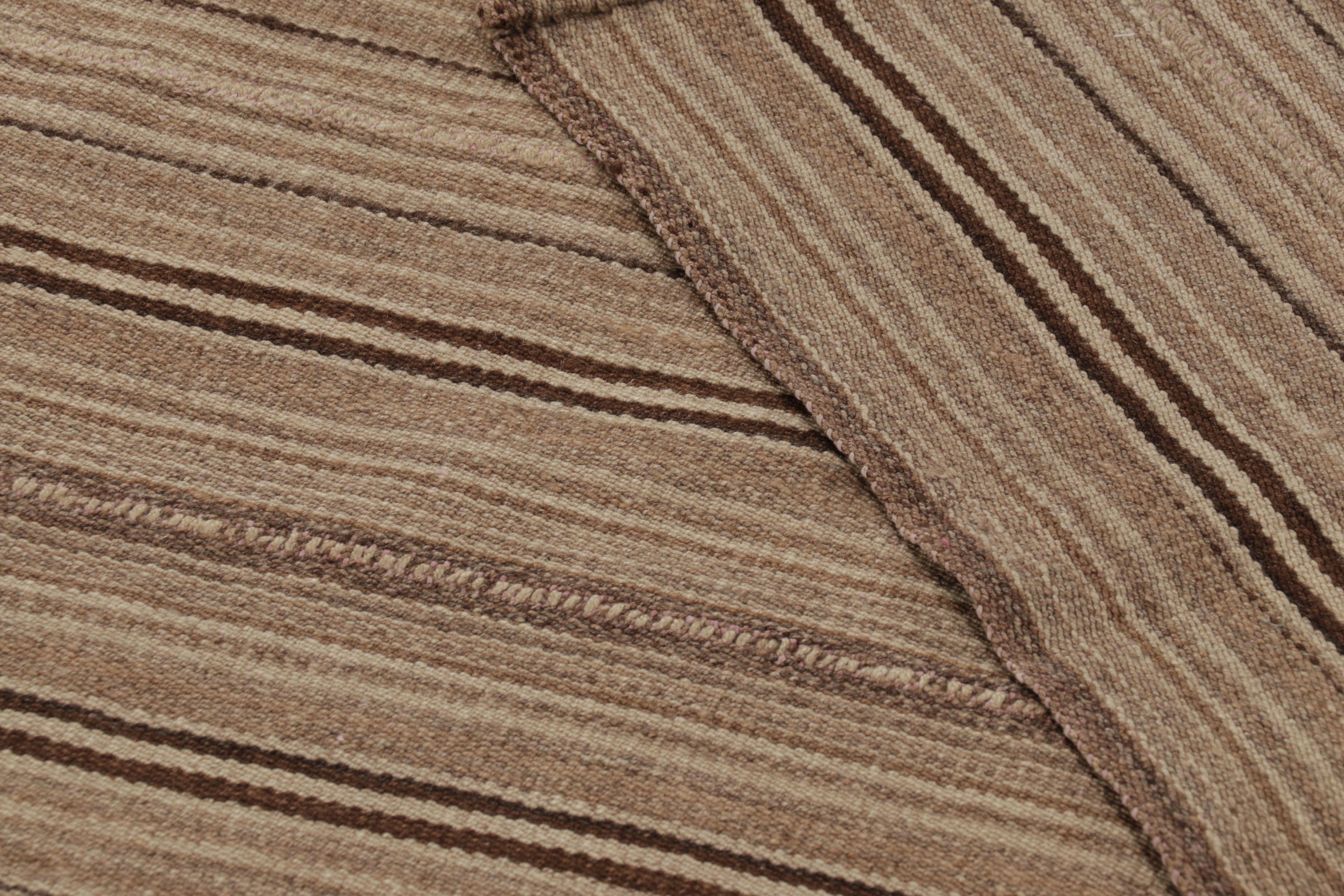 Vintage Bidjar Persa Kilim, Alfombra Tribal de Rayas Marrones en venta 2