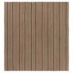 Vintage Bidjar Persischer Kilim, Stammes-Teppich in braunen Streifen