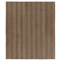 Vintage Bidjar Persischer Kilim, Stammes-Teppich in braunen Streifen