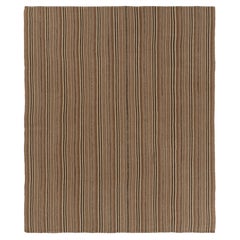 Vintage Bidjar Persischer Kilim, Stammes-Teppich in braunen Streifen