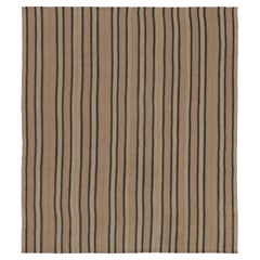 Vintage Bidjar Persian Kilim, tappeto tribale a strisce marroni