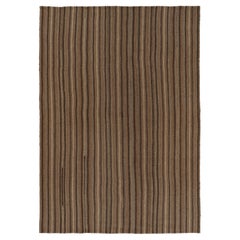 Vintage Bidjar Persischer Kilim, Stammes-Teppich in braunen Streifen