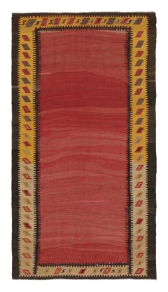 Vintage Bidjar Persian Kilim, Warm Red Open field and Gold Border - Rug
Kilim