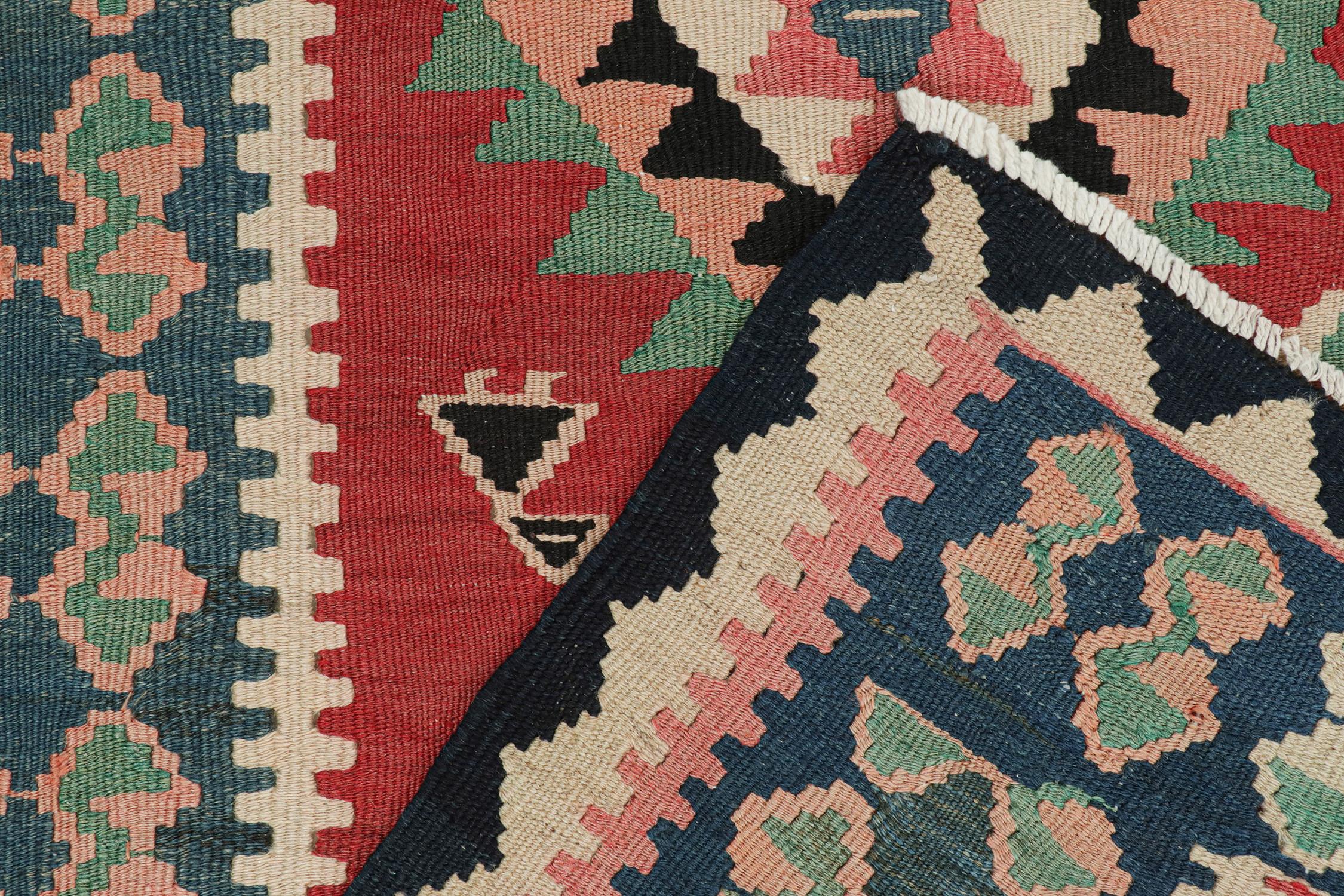Bidjar-Persischer Kelim mit Diamanten und geometrischen Mustern von Teppich & Kilim (Wolle) im Angebot