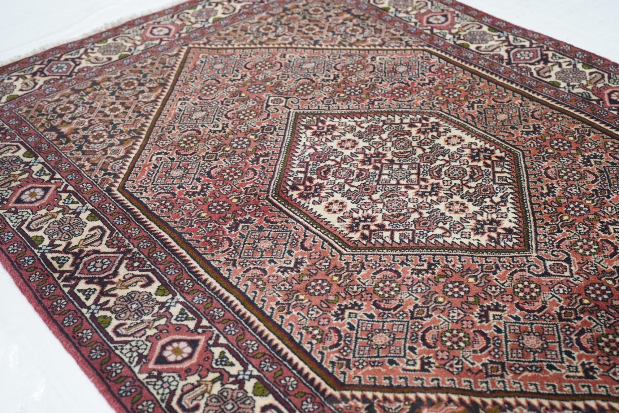 Wool Vintage Bidjar Rug 3'6'' x 5'1'' For Sale