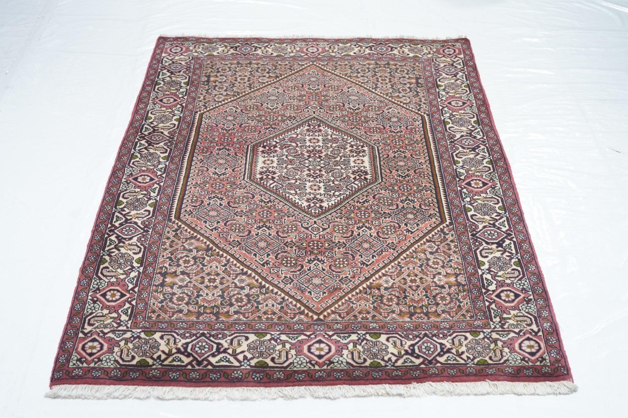 Vintage Bidjar Rug 3'6'' x 5'1'' For Sale 1