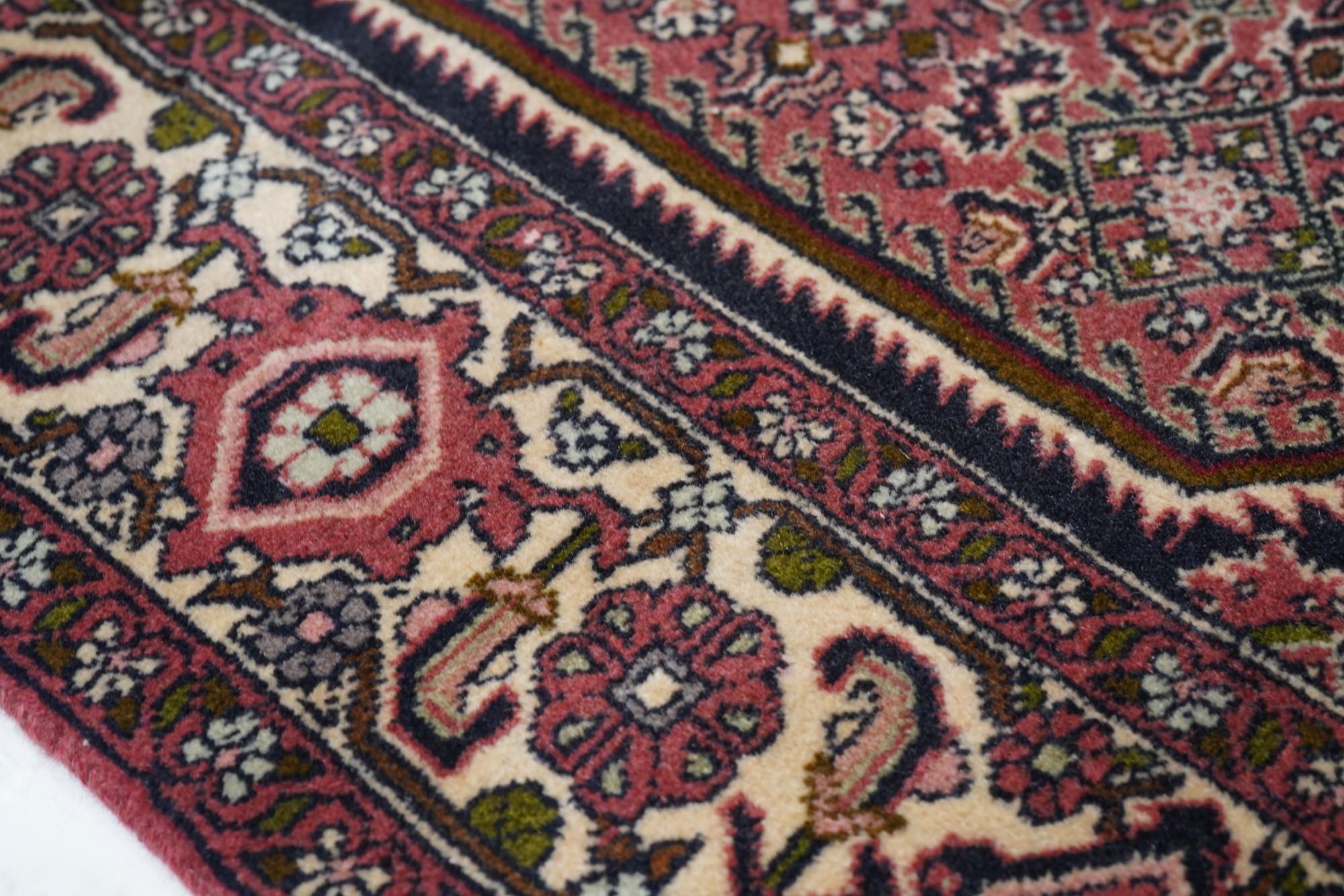 Late 20th Century Vintage Bidjar Rug 3'8'' x 5'3'' For Sale