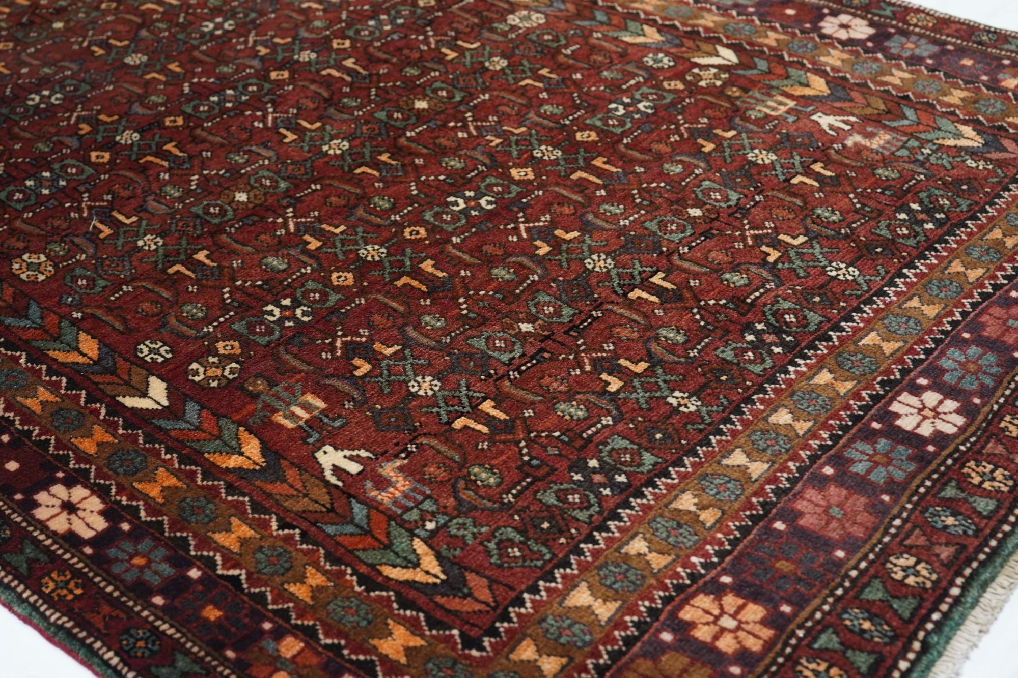 Laine Tapis Bidjar vintage 4'1'' x 6'4'' en vente