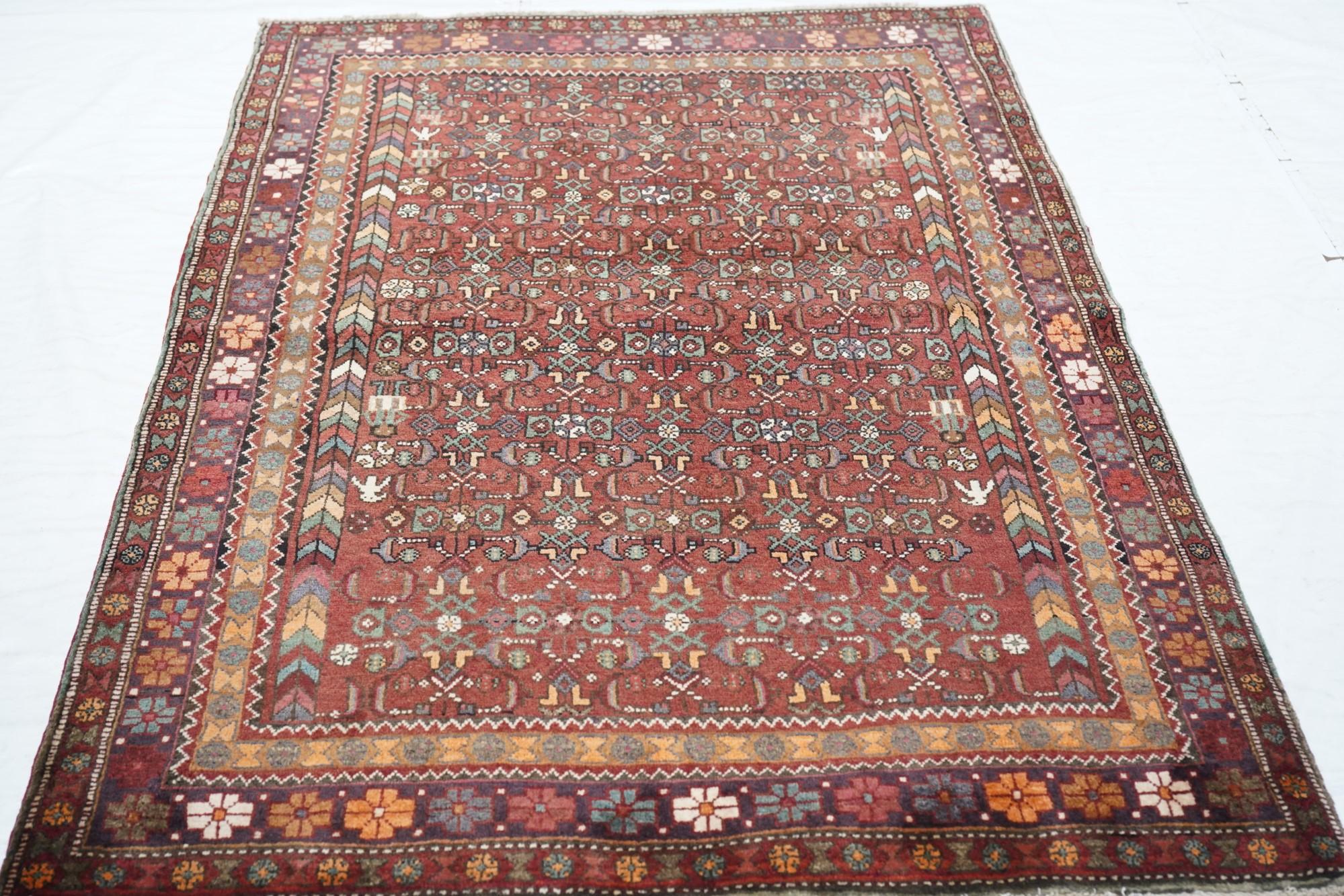 Tapis Bidjar vintage 4'1'' x 6'4'' en vente 1