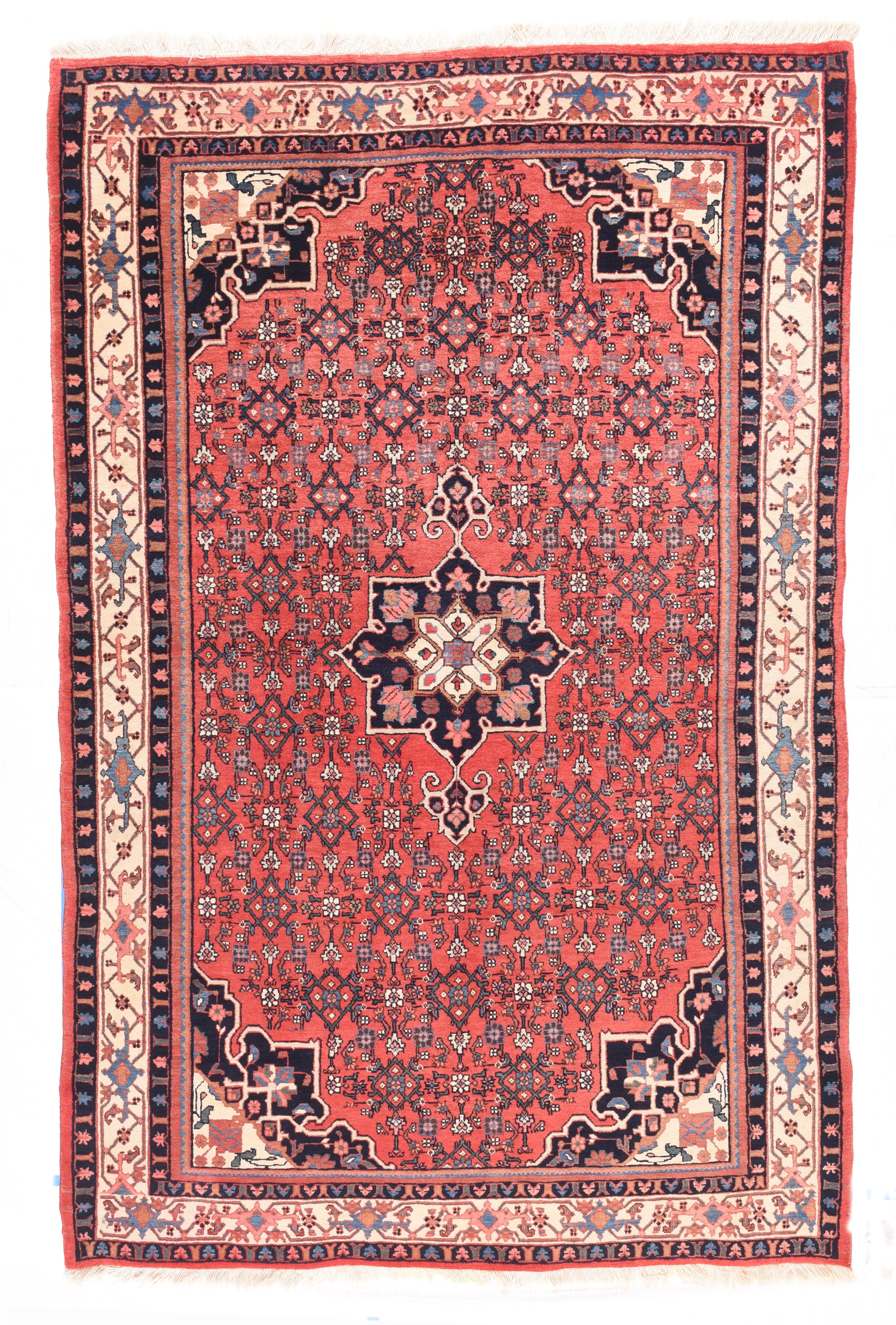 Bidjar-Teppich im Vintage-Stil 4'11'' x 8'3'' (Persisch) im Angebot