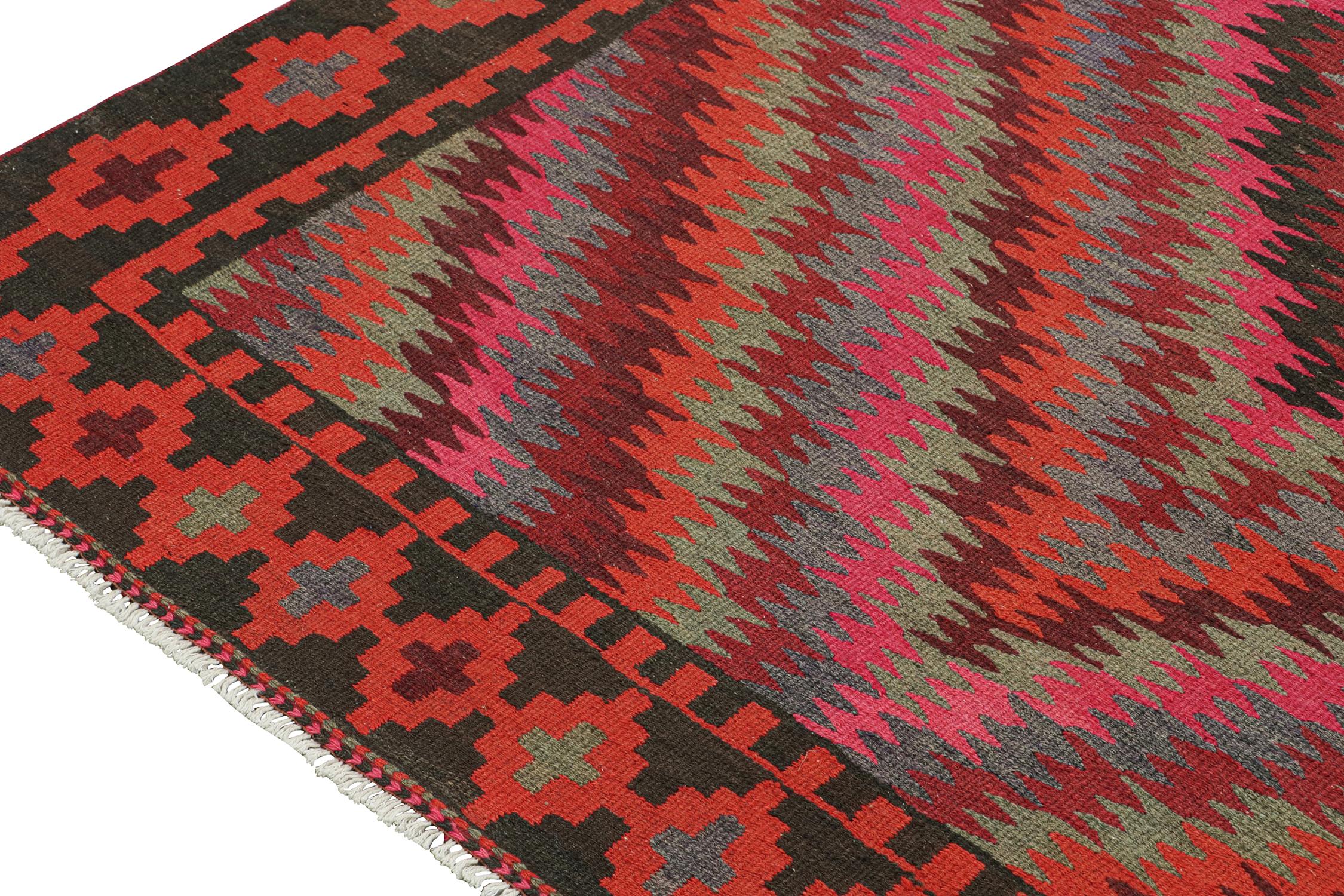 Vintage Bidjar Tribal Kilim in Polychromatic Geometric Patterns by Rug & Kilim In Good Condition For Sale In Long Island City, NY