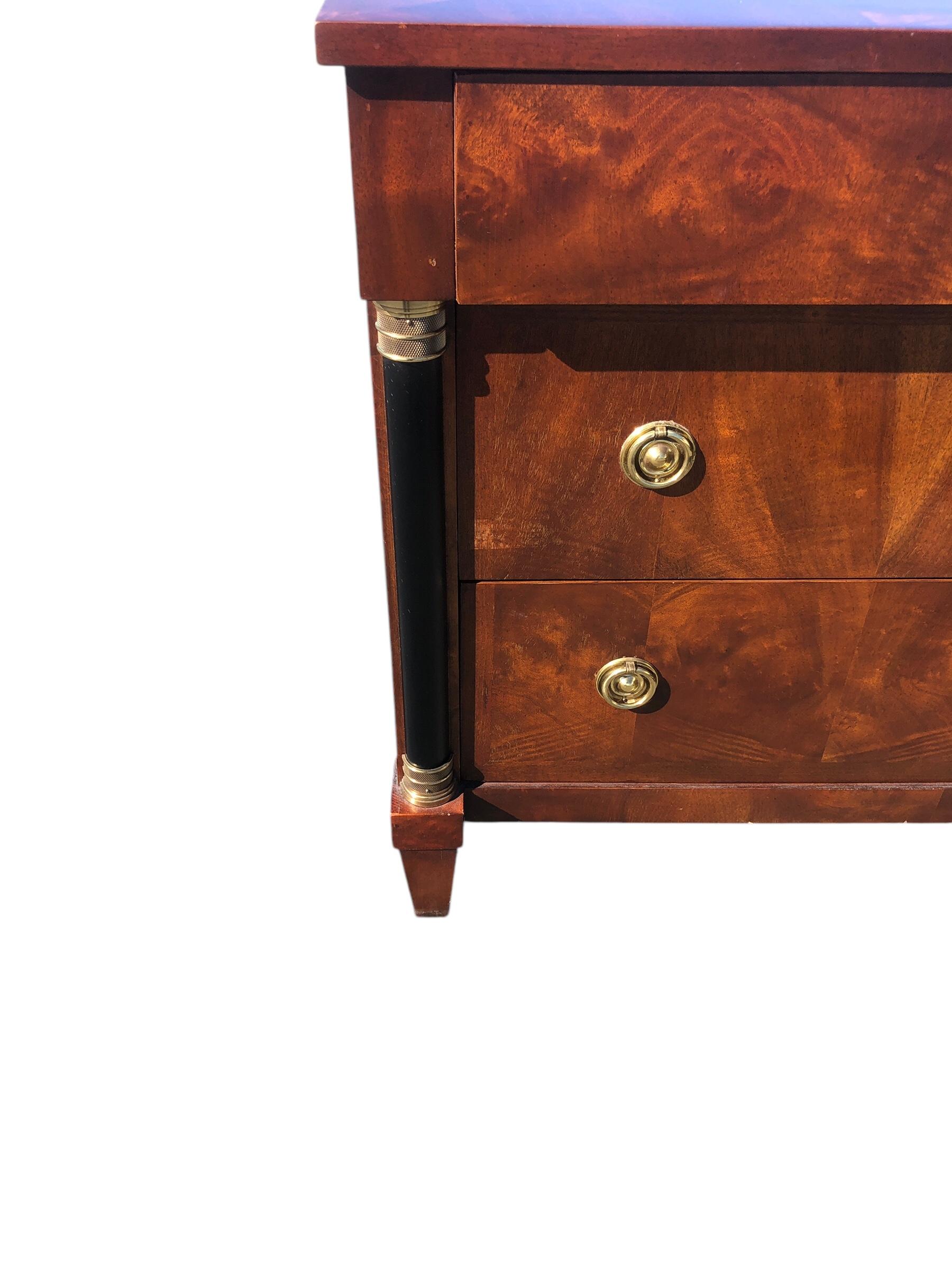 Vintage Biedermeier Neoclassical Style “Capuan” Nightstands by Century Furniture In Good Condition In Chapel Hill, NC