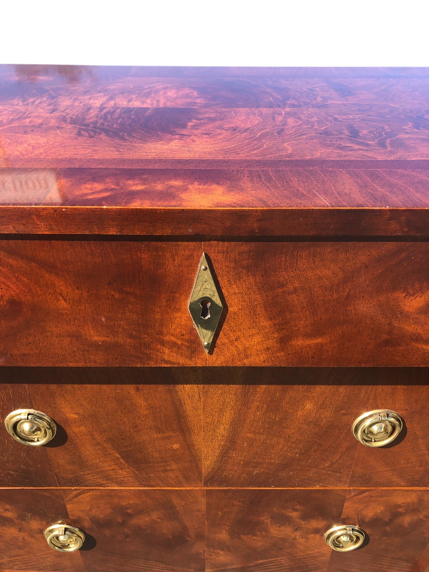 Brass Vintage Biedermeier Neoclassical Style “Capuan” Nightstands by Century Furniture