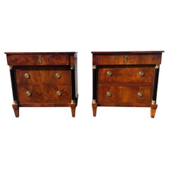 Vintage Biedermeier Neoclassical Style “Capuan” Nightstands by Century Furniture