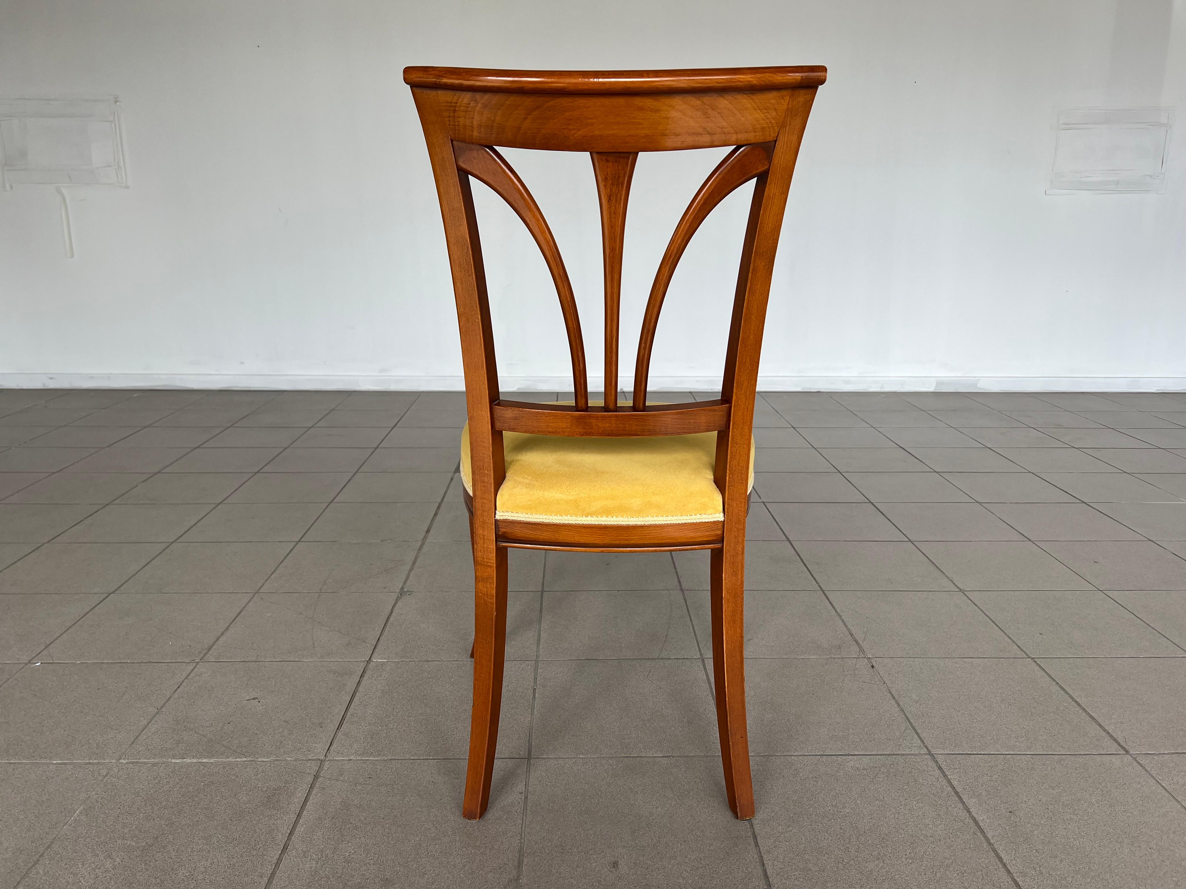Vintage Biedermeier Style Reupholstered Dining Chairs - Set of 4 7