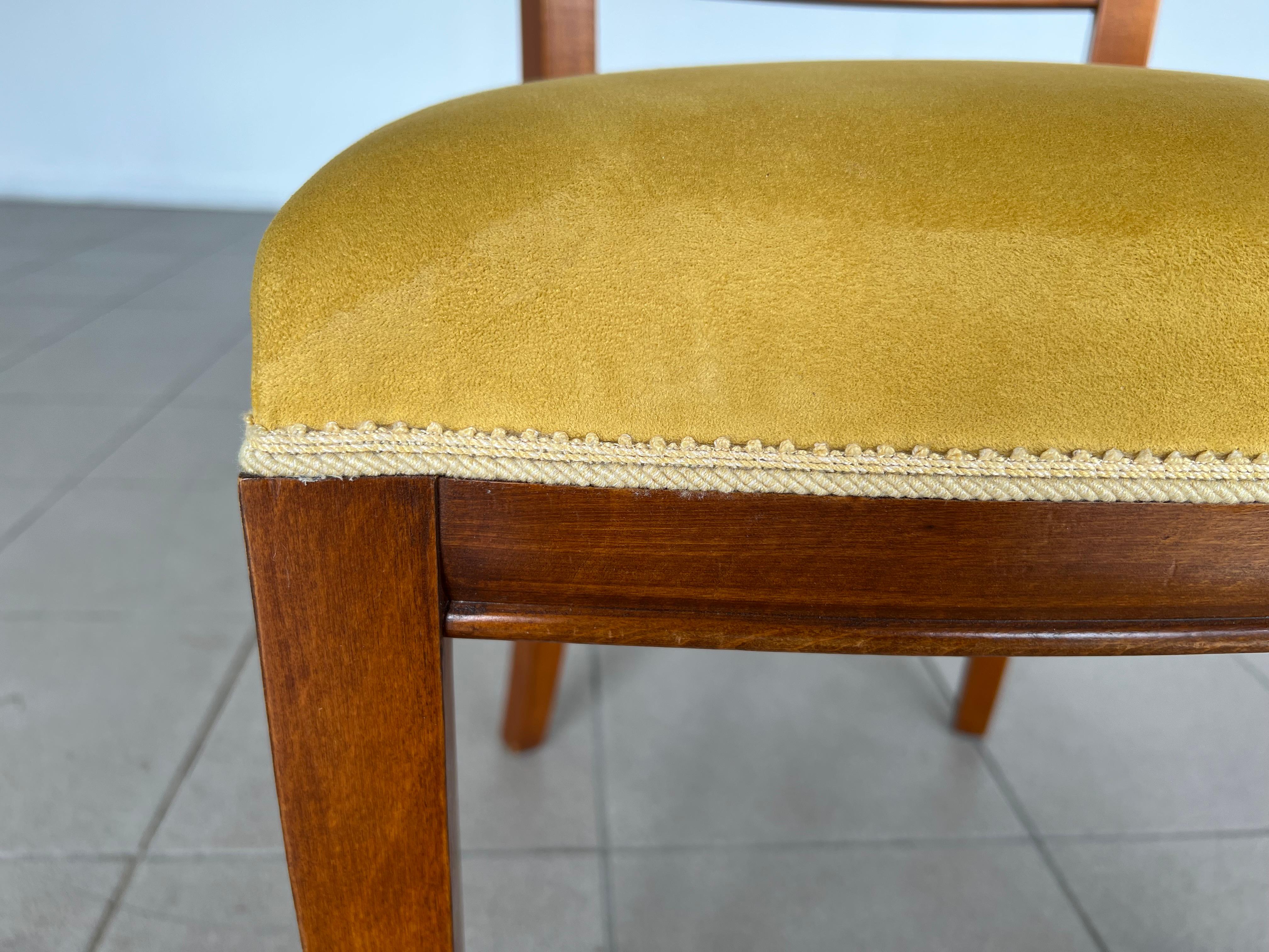 Vintage Biedermeier Style Reupholstered Dining Chairs - Set of 4 In Good Condition In Bridgeport, CT