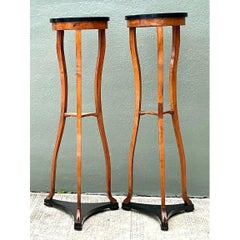 Vintage Biedermeier Tall Pedestals - A Pair