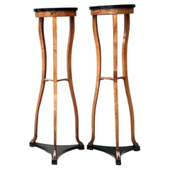 Vintage Biedermeier Tall Pedestals - A Pair