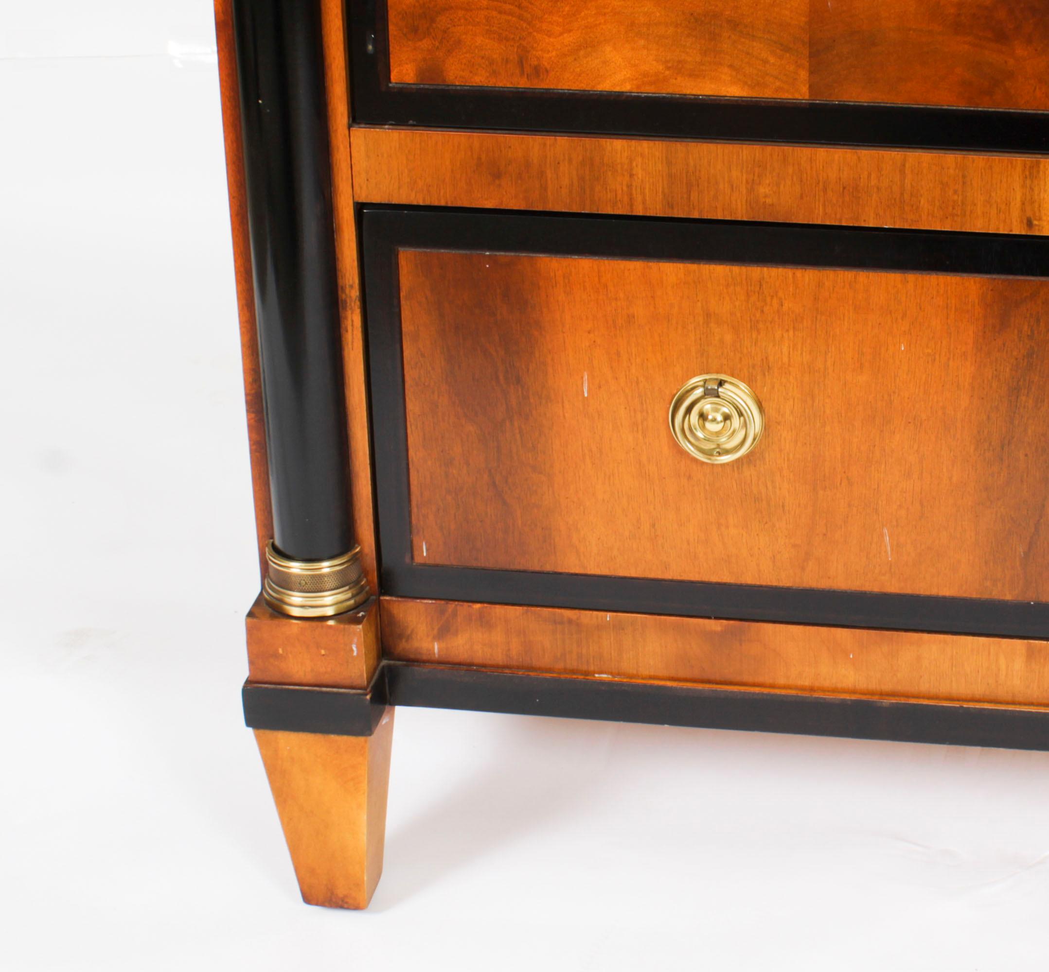 Vintage Biedermeier Walnut Ebonized Harrods Chest of Drawers, Late 20th Century 11