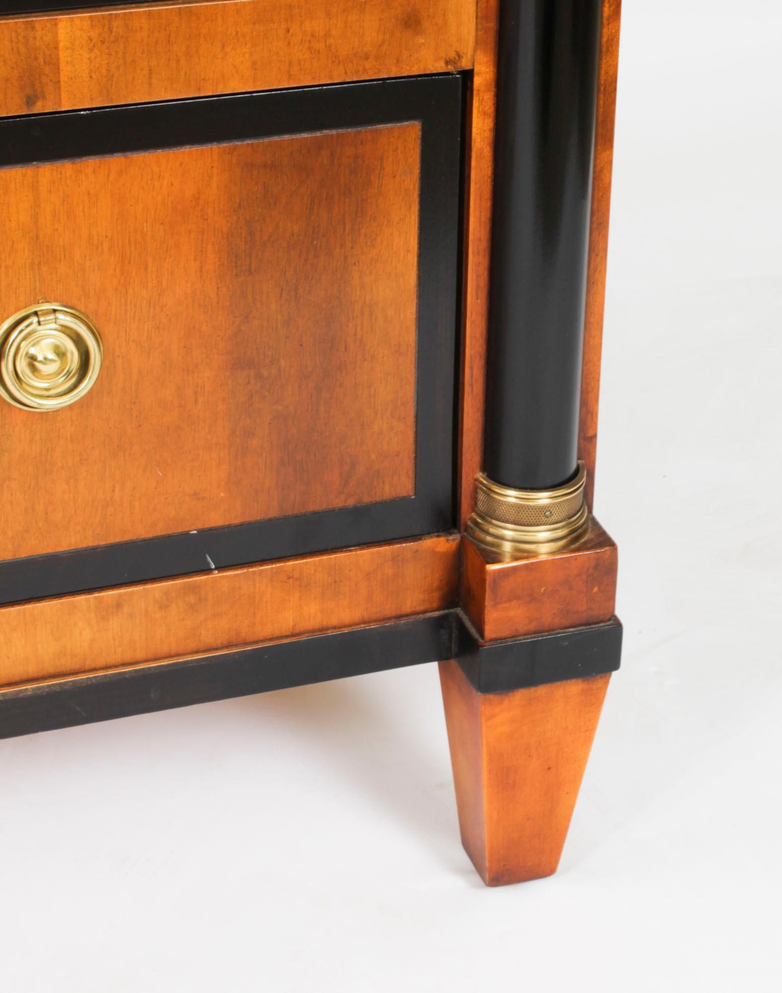 Vintage Biedermeier Walnut Ebonized Harrods Chest of Drawers, Late 20th Century 12