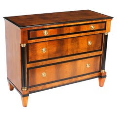 Commode Harrods Biedermeier vintage en noyer ébénisé, fin du 20ème siècle