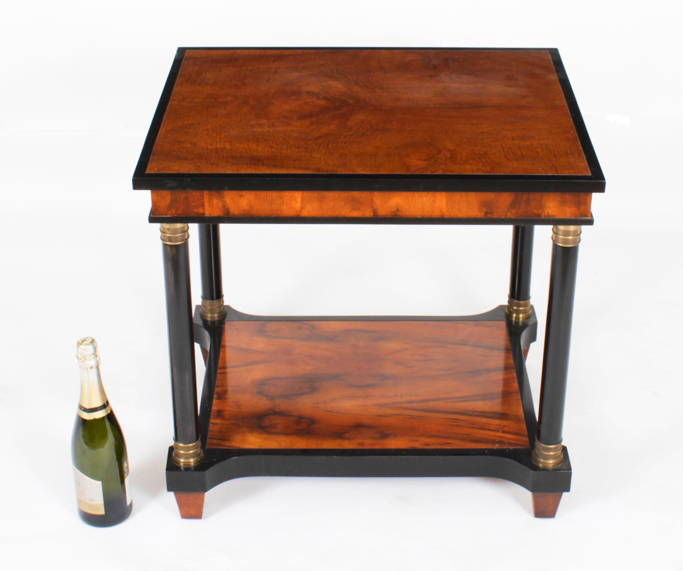 Vintage Biedermeier Walnut Harrods Occasional Side Table, Late 20th Century 7