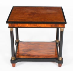 Table d'appoint vintage Biedermeier en noyer Harrods, fin du 20e siècle