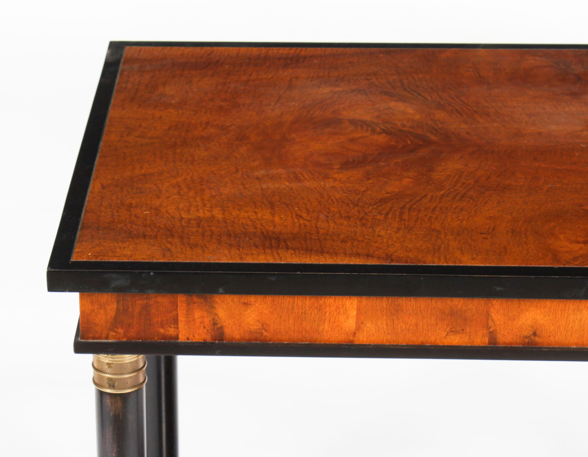 Ormolu Vintage Biedermeier Walnut Harrods Occasional Side Table, Late 20th Century