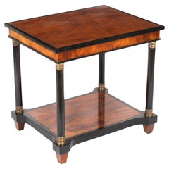 Vintage Biedermeier Walnut Harrods Occasional Side Table, Late 20th Century