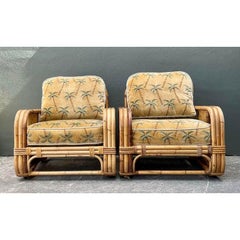 Sedie da salotto in rattan piegato Bielecky Brothers d'epoca - Una coppia