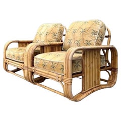 Sedie da salotto in rattan piegato Bielecky Brothers d'epoca - Una coppia