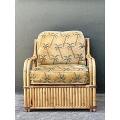 Vintage Bielecky Brothers Rattan Lounge Chair