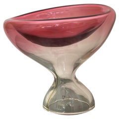 Sculptural and Fluid Murano Sculpture - Centerpiece - Vase - Tray By Effedue